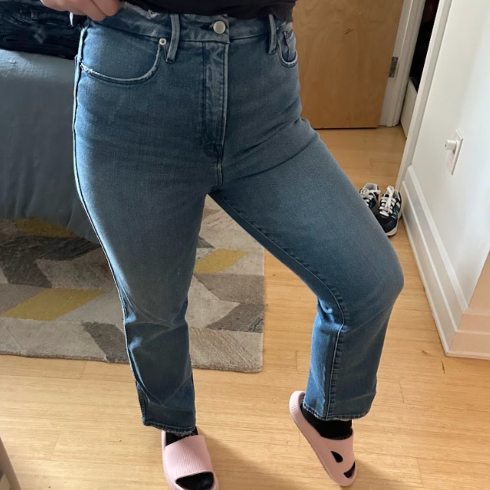 GOOD AMERICAN - straight stretch denim - size 10/30